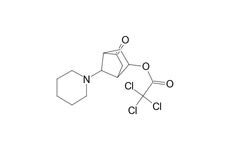 5-(endo)-trichloroacetoxy-7-(anti)-piperidinobicyclo[2.2.1]heptan-2-one