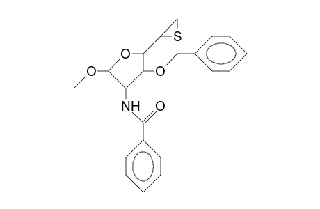 Methyl-2-benzamido-3-O-benzyl-2-deoxy-5,6-epithio.beta.-D-glucofuranoside