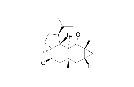 Cyclopenta[a]cyclopropa[g]naphthalene-4,8-diol, tetradecahydro-3a,5a,7a-trimethyl-1-(1-methylethyl)-, [1S-(1.alpha.,3a.beta.,4.alpha.,5a.alpha.,6a.alpha.,7a.alpha.,8.beta.,8a.beta.,8b.alpha.)]-