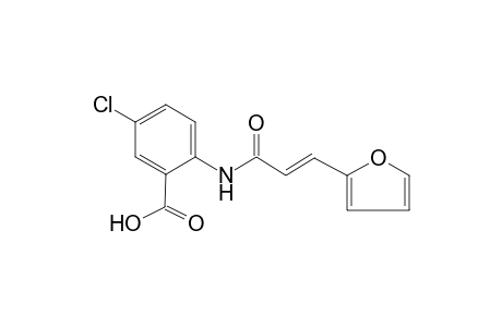 5-Chloro-2-([(2E)-3-(2-furyl)-2-propenoyl]amino)benzoic acid