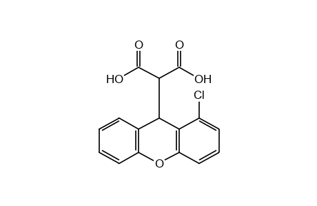1-chloroxanthene-9-malonic acid