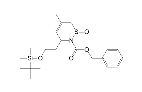 2H-1,2-Thiazine-2-carboxylic acid, 3-[2-[[(1,1-dimethylethyl)dimethylsilyl]oxy]ethyl]-3,6-dihydro-5-methyl-, phenylmethyl ester, 1-oxide, cis-