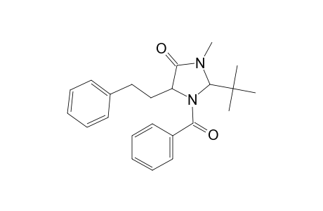 1-Benzoyl-2-t-butyl-3-methyl-5-phenethyl-imidazolidin-4-one