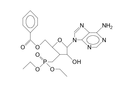 5'-O-Benzoyl-3'-deoxy-3'-diethoxyphosphinylmethyl-adenosine