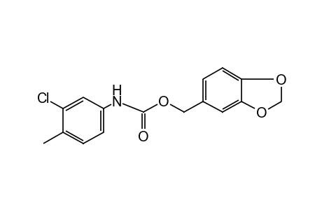 3-chloro-4-methylcarbanilic acid, piperonyl ester