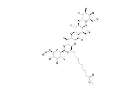 #8F;8-METHOXYCARBONYLOCTYL-ALPHA-D-GALACTOPYRANOSYL-(1->3)-BETA-D-GALACTOPYRANOSYL-(1->4)-2-DEOXY-2-(1-DEOXY-1-AZIDO-BETA-D-GLUCOHEXOPYRANOSYLURONAMIDE)-BETA-D