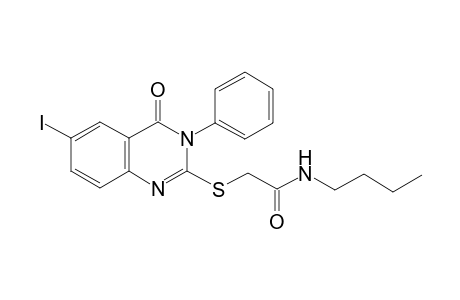 N-butyl-2-(6-iodanyl-4-oxidanylidene-3-phenyl-quinazolin-2-yl)sulfanyl-ethanamide