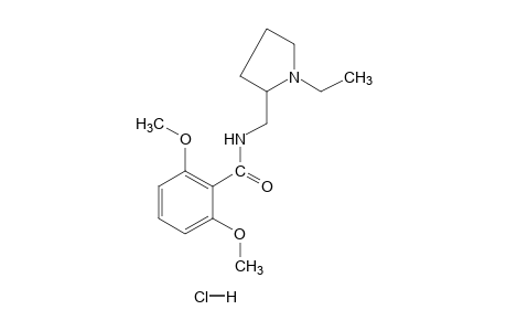 2,6-dimethoxy-N-[(1-ethyl-2-pyrrolidinyl)methyl]benzamide, monohydrochloride
