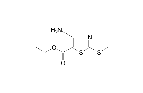 4-amino-2-(methylthio)-5-thiazolecarboxylic acid, ethyl ester