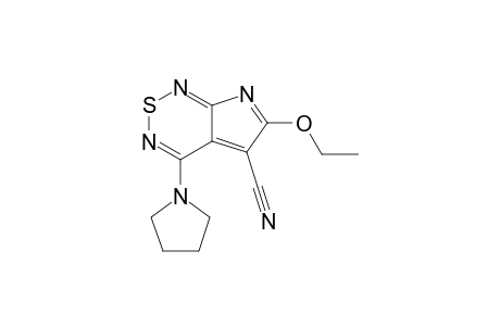 6-Ethoxy-4-pyrrolidinopyrrolo[2,3-c][1,2,6]thiadiazine-5-carbonitrile