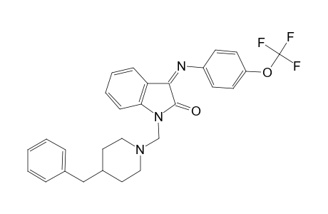 2H-indol-2-one, 1,3-dihydro-1-[[4-(phenylmethyl)-1-piperidinyl]methyl]-3-[[4-(trifluoromethoxy)phenyl]imino]-, (3Z)-