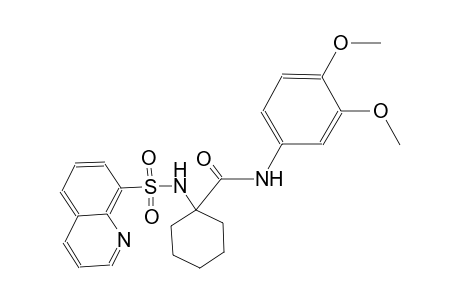 cyclohexanecarboxamide, N-(3,4-dimethoxyphenyl)-1-[(8-quinolinylsulfonyl)amino]-