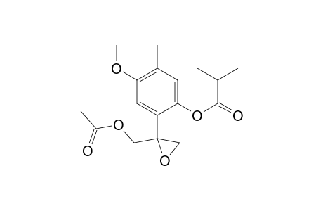 Propanoic acid, 2-methyl-, 2-[2-[(acetyloxy)methyl]oxiranyl]-4-methoxy-5-methylphenyl ester