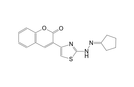 2H-1-benzopyran-2-one, 3-[2-(2-cyclopentylidenehydrazino)-4-thiazolyl]-