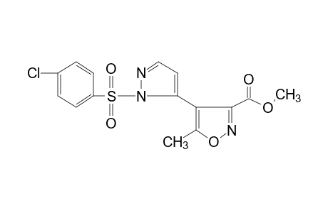 4-{1-[(p-chlorophenyl)sulfonyl]pyrazol-5-yl}-5-methyl-3-isoxazolecarboxylic acid, methyl ester