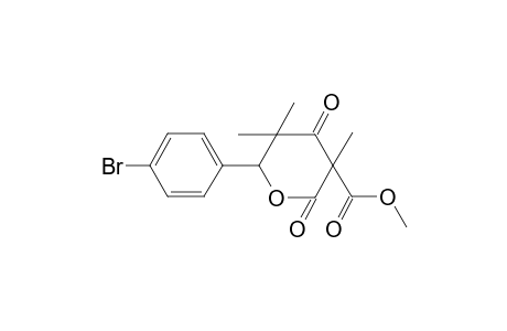 methyl 6-(4-bromophenyl)-3,5,5-trimethyl-2,4-dioxotetrahydro-2H-pyran-3-carboxylate