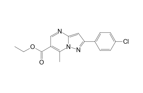 2-(p-chlorophenyl)-7-methylpyrazolo[1,5-a]pyrimidine-6-carboxylic acid, ethyl ester