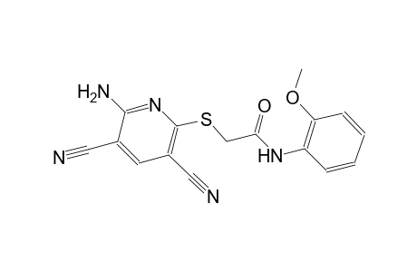 2-[(6-amino-3,5-dicyano-2-pyridinyl)sulfanyl]-N-(2-methoxyphenyl)acetamide