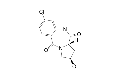 (2R,11AS)-8-CHLORO-2-HYDROXY-1,2,3,10,11,11A-HEXAHYDROPYRROLO-[2,1-C]-[1,4]-BENZODIAZEPIN-5,11-DIONE