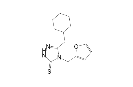 3H-1,2,4-triazole-3-thione, 5-(cyclohexylmethyl)-4-(2-furanylmethyl)-2,4-dihydro-