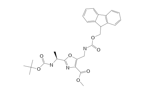 #4A;METHYL-2-[(1S)-1-[(TERT.-BUTOXYCARBONYL)-AMINO]-ETHYL]-5-[(1S)-[[(9H-FLUOREN-9-YLMETHOXY)-CARBONYL]-AMINO]-METHYL]-1,3-OXAZOLE-4-CARBOXYLATE