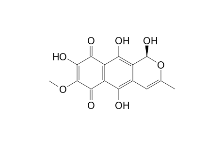 CORONATOQUINONE;(1S)-1,5,8,10-TETRAHYDROXY-7-METHOXY-3-METHYL-6,9-DIHYDRO-1H-NAPHTHO-[2,3-C]-PYRAN-6,9-DIONE