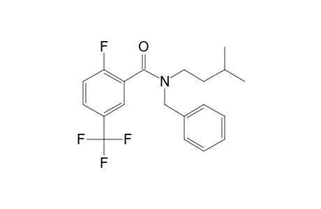 Benzamide, 2-fluoro-5-trifluoromethyl-N-benzyl-N-(3-methylbutyl)-