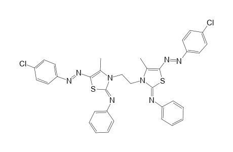 1,2-Bis-(5-(4-chlorophenylazo)-2-(N-phenylimino)-4-methyl-1,3-thiazolidin-3-yl) ethane