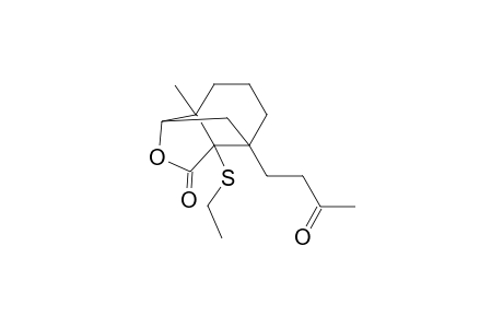 4-Ethylthio-5-methyl-9-(3-oxobutyl)-2-oxatricyclo(4.4.0.0(4,9))decan-3-one
