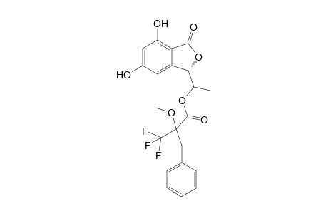 1-[(6',8'-Dihydroxy-1'-oxo-7'-methyl-1',3'-dihydrobenzoisofuran-3' (S / R)-yl)ethyl][.alpha.-Methoxy-.alpha.-(trifluoromethyl)phenyl]acetate