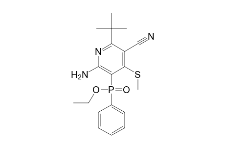 2-Amino-5-cyano-6-tert-butyl-4-methylsulfanyl-4H-pyridin-3-ylphenylphosphinic acid ethyl ester