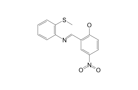 Aminobenzene, N-[2-hydroxy-5-nitrobenzylidene]-2-methylthio-