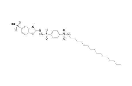 2-{{[p-(hexadecylsulfamoyl)phenyl]sulfonyl}hydrazono}-3-methyl-5-benzothiazolinesulfonic acid