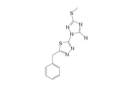 2-(5-AMINO-3-METHYLTHIO-1H-1,2,4-TRIAZOL-1-YL)-5-BENZYLTHIO-1,3,4-THIADIAZOLE