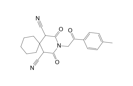 3-[2-(4-methylphenyl)-2-oxoethyl]-2,4-dioxo-3-azaspiro[5.5]undecane-1,5-dicarbonitrile