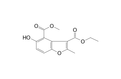 5-Hydroxy-2-methyl-benzofuran-3,4-dicarboxylic acid, 3-ethyl ester 4-methyl ester