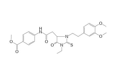 Benzoic acid, 4-[[2-[3-[2-(3,4-dimethoxyphenyl)ethyl]-1-ethyl-5-oxo-2-thioxo-4-imidazolidinyl]acetyl]amino]-, methyl ester