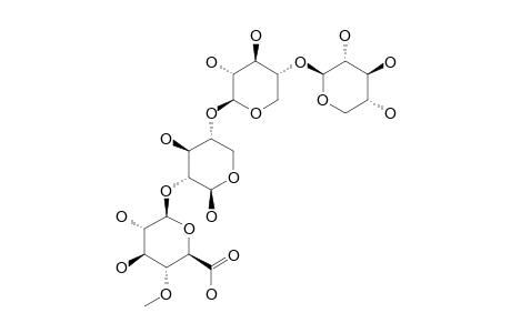 2-O-(4-O-METHYL-ALPHA-D-GLUCOPYRANOSYLURONIC-ACID)-4-O-[BETA-D-XYLOPYRANOSYL-(1->4)-BETA-D-XYLOPYRANOSYL]-BETA-D-XYLOPYRANOSIDE;AOS-3-BETA