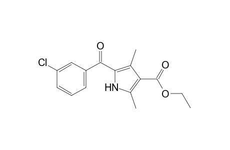 5-(m-chlorobenzoyl)-2,4-dimethylpyrrole-3-carboxylic acid, ethyl ester