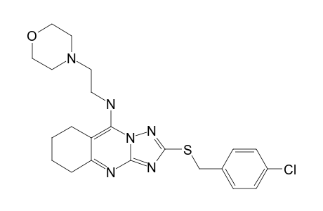 2-(4-CHLOROBENZYLTHIO)-5-[2-(MORPHOLIN-4-YL)-ETHYL]-AMINO-6,7,8,9-TETRAHYDRO-1,2,4-TRIAZOLO-[5,1-B]-QUINAZOLINE