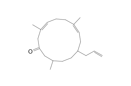 1-(Methyleneethyl)-4,8,12-trimethyl-3,7-cyclotetradecadien-10-one