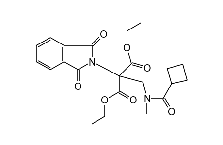 1,3-dioxo-alpha-[(N-methylcyclobutanecarboxamido)methyl]-2-isoindoline- malonic acid, diethyl ester