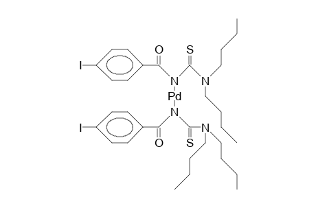 cis-Bis(N,N-dibutyl-N'-<4-iodo-benzoyl>-thiourea)-palladium(ii) complex