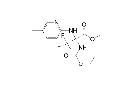 2-Ethoxycarbonylamino-3,3,3-trifluoro-2-(5-methyl-pyridin-2-ylamino)-propionic acid methyl ester