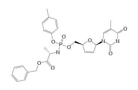 (RP)-5'-O-(3'-DEOXY-2',3'-DIDEHYDROTHYMIDINYL)-O-(4-METHYLPHENYL)-N-[(S)-BENZYLLANYNYL]-PHOSPHORAMIDATE