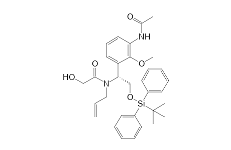 N-[(1R)-1-(3-acetamido-2-methoxy-phenyl)-2-[tert-butyl(diphenyl)silyl]oxy-ethyl]-2-oxidanyl-N-prop-2-enyl-ethanamide