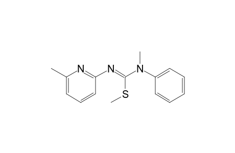 Methyl N-methyl-N'-(6-methylpyridin-2-yl)-N-phenylcarbamimidothioate