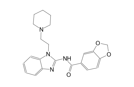 N-{1-[2-(1-piperidinyl)ethyl]-1H-benzimidazol-2-yl}-1,3-benzodioxole-5-carboxamide