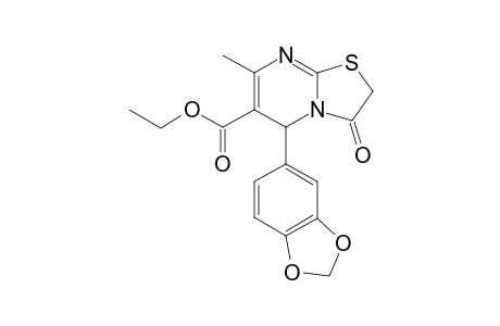 Ethyl 5-(benzo[d][1,3]dioxol-5-yl)-7-methyl-3-oxo-3,5-dihydro-2H-thiazolo[3,2-a]pyrimidine-6-carboxylate