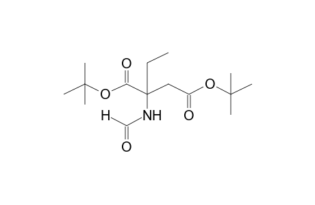 2-Ethyl-2-formylaminosuccinic acid, di-t-butyl ester